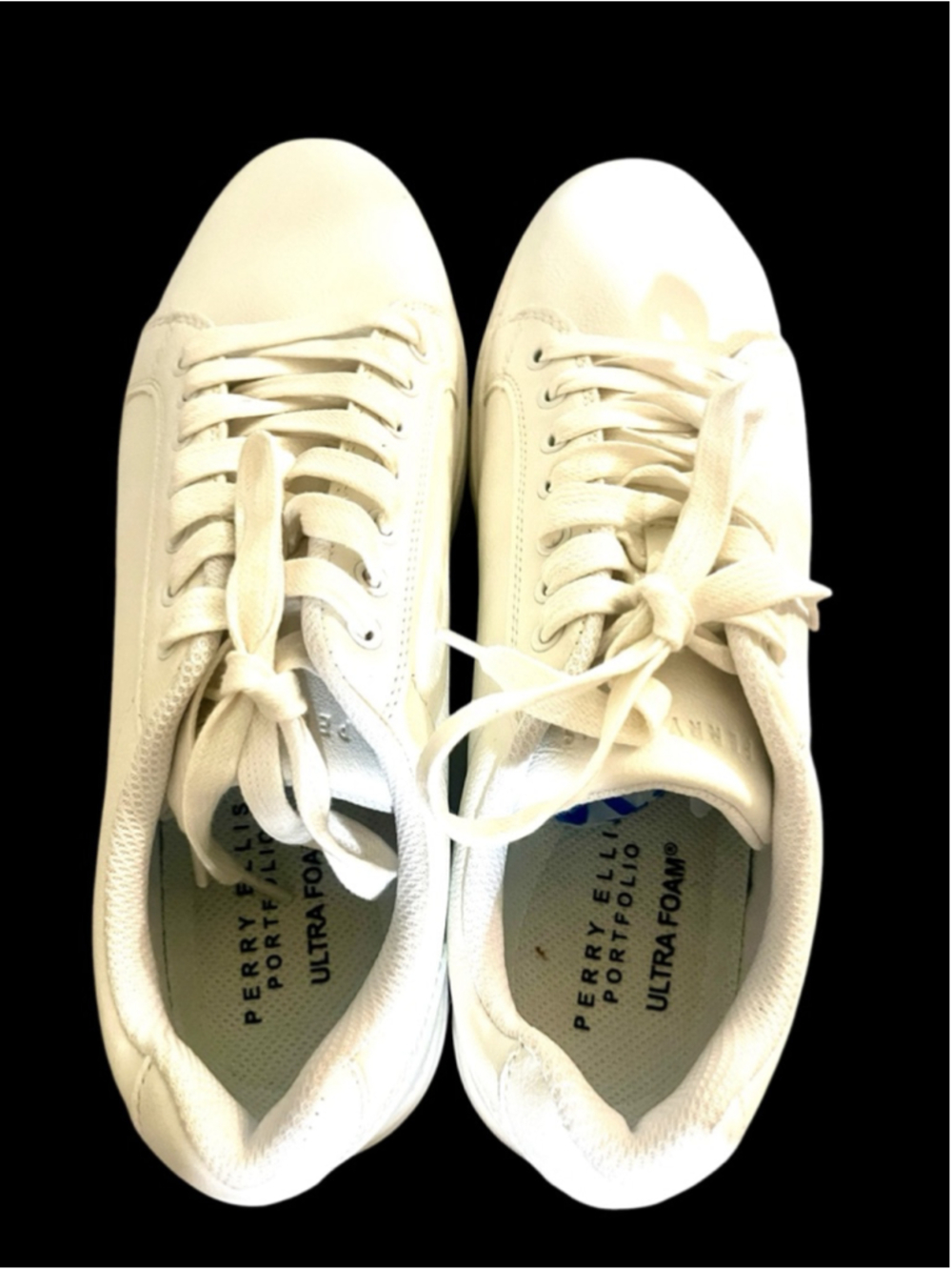 Perry Ellis Portfolio Ultra Foam White sneakers men size 8.5